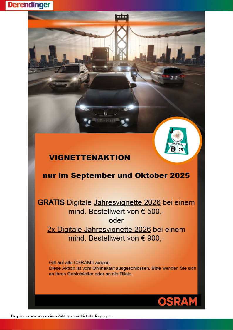 OSRAM Vignettenaktion - Bestellliste 2025