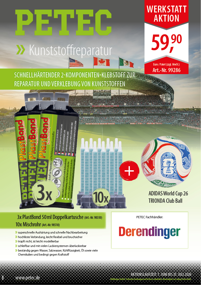 Kunststoffreparatur + WM Ball gratis