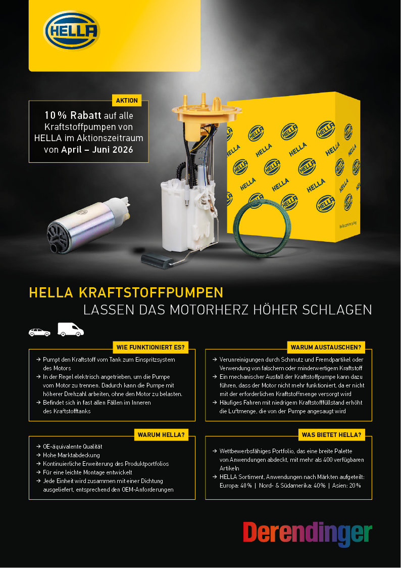 -10% auf alle HELLA Kraftstoffpumpen