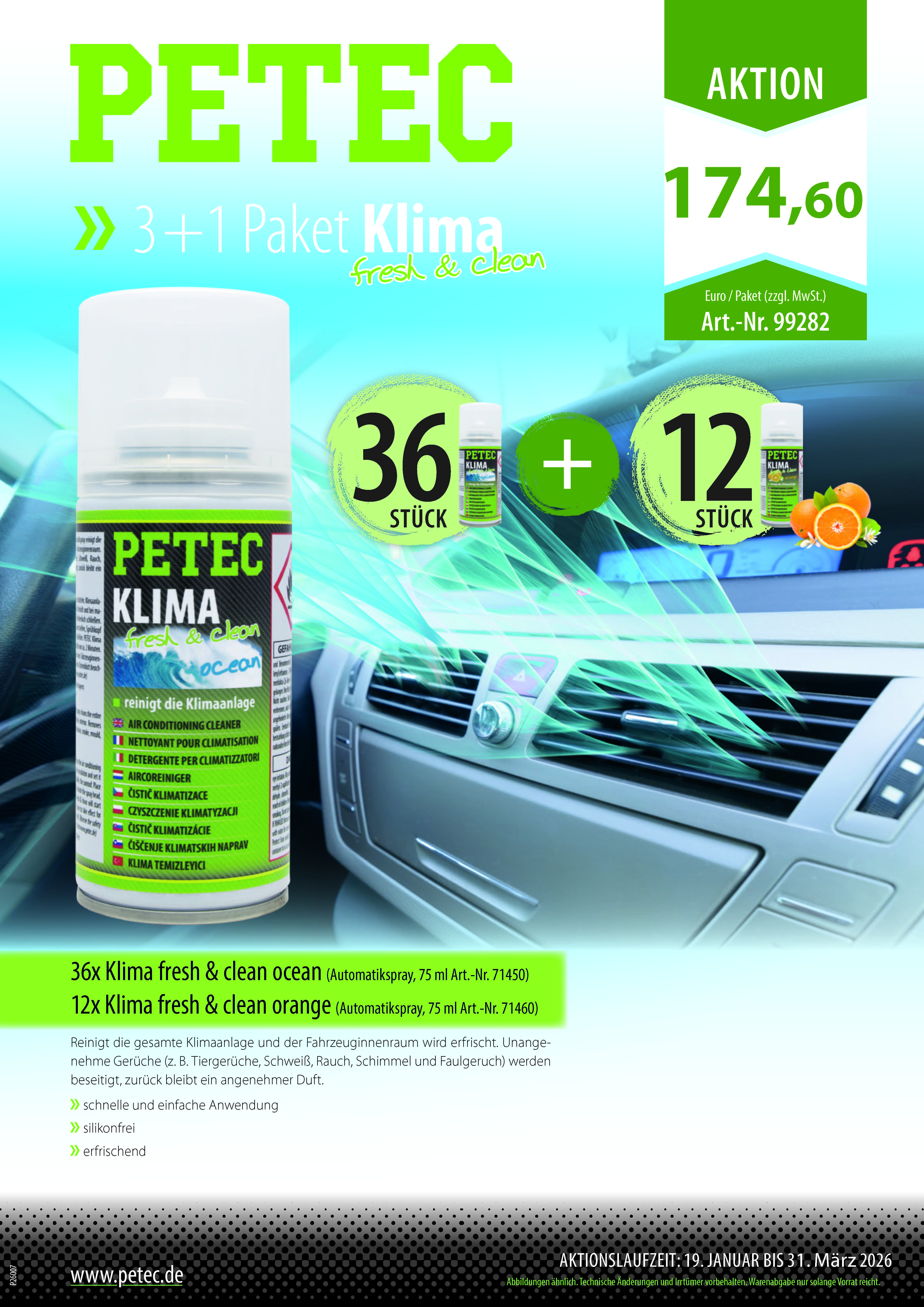 3+1 Paket Klima fresh & clean